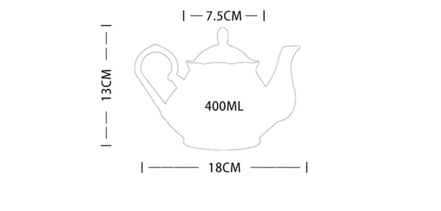 Théière céramique bone china rose